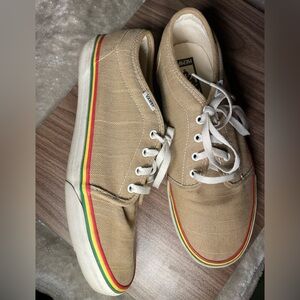 Vans Hemp Rasta Sneakers Men's Size 11 Low Top Canvas Skate Shoes